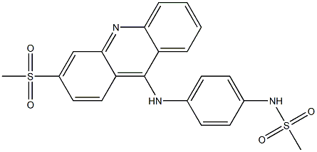 N-[4-[(3-Methylsulfonyl-9-acridinyl)amino]phenyl]methanesulfonamide Struktur