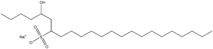 5-Hydroxytricosane-7-sulfonic acid sodium salt Struktur