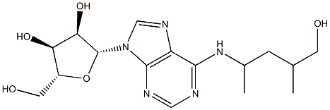 N-[(1R)-1,3-Dimethyl-4-hydroxybutyl]adenosine Struktur