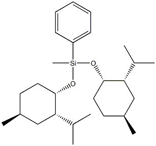 Methylbis[[(1S,2S,4S)-4-methyl-2-isopropylcyclohexyl]oxy]phenylsilane Struktur