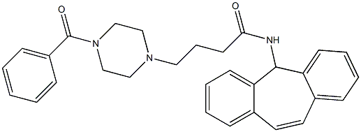 4-[4-Benzoyl-1-piperazinyl]-N-(5H-dibenzo[a,d]cyclohepten-5-yl)butyramide Struktur