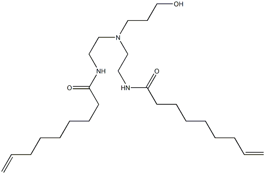 N,N'-[3-Hydroxypropyliminobis(2,1-ethanediyl)]bis(8-nonenamide) Struktur