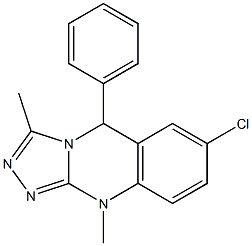 7-Chloro-5,10-dihydro-3,10-dimethyl-5-phenyl-1,2,4-triazolo[3,4-b]quinazoline Struktur