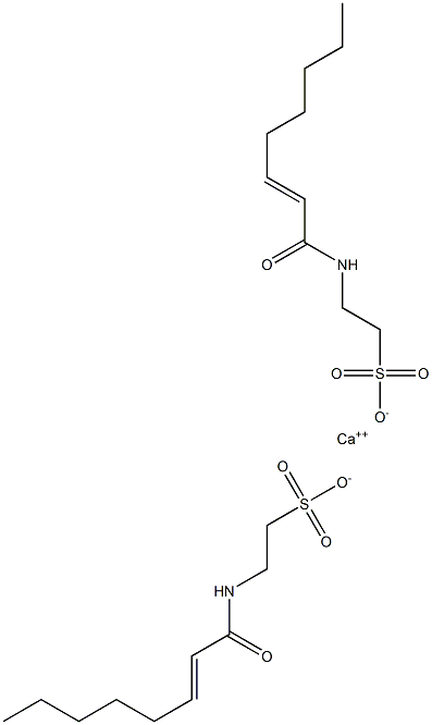 Bis[N-(2-octenoyl)taurine]calcium salt Struktur