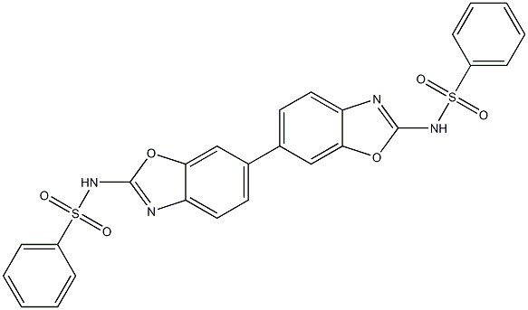 2,2'-Bis(phenylsulfonylamino)-6,6'-bibenzoxazole Struktur