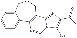 2-Acetyl-5,6-dihydro-4H-3,11,12a-triazabenzo[3,4]cyclohept[1,2-e]inden-1-ol Struktur