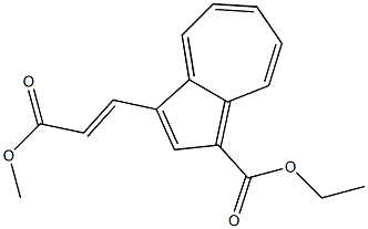 3-[2-(Methoxycarbonyl)ethenyl]azulene-1-carboxylic acid ethyl ester Struktur