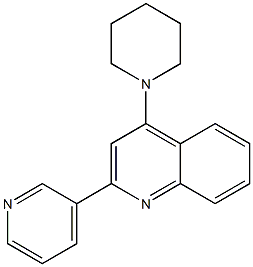 4-(1-Piperidinyl)-2-(3-pyridinyl)quinoline Struktur