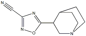 5-(3-Quinuclidinyl)-1,2,4-oxadiazole-3-carbonitrile Struktur