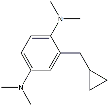 N,N,N',N'-Tetramethyl-2-cyclopropylmethyl-1,4-benzenediamine Struktur