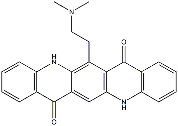 6-[2-(Dimethylamino)ethyl]-5,12-dihydroquino[2,3-b]acridine-7,14-dione Struktur