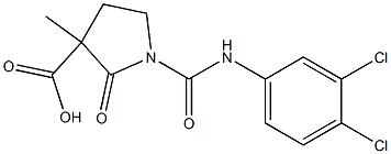 1-[[(3,4-Dichlorophenyl)amino]carbonyl]-2-oxo-3-methylpyrrolidine-3-carboxylic acid Struktur