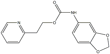 N-(1,3-Benzodioxol-5-yl)carbamic acid 2-(2-pyridyl)ethyl ester Struktur