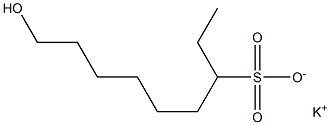 9-Hydroxynonane-3-sulfonic acid potassium salt Struktur