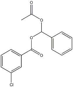 3-Chlorobenzoic acid [phenyl(acetoxy)methyl] ester Struktur