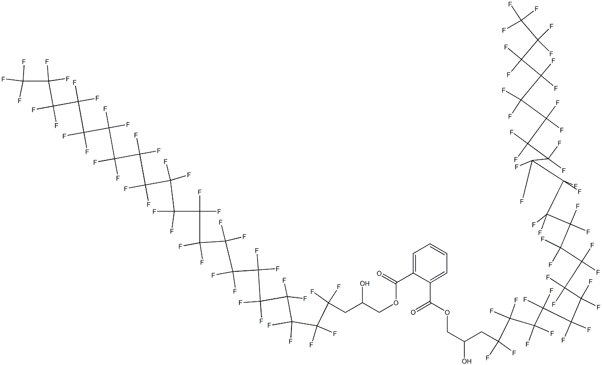 Phthalic acid di[3-(tritetracontafluorohenicosyl)-2-hydroxypropyl] ester Struktur