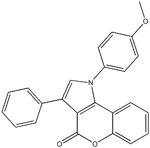 1-(4-Methoxyphenyl)-3-phenyl[1]benzopyrano[4,3-b]pyrrol-4(1H)-one Struktur