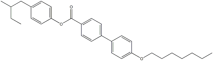 4'-(Heptyloxy)-4-biphenylcarboxylic acid p-(2-methylbutyl)phenyl ester Struktur