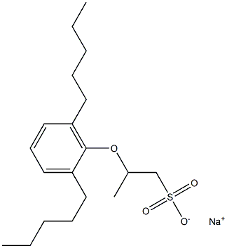 2-(2,6-Dipentylphenoxy)propane-1-sulfonic acid sodium salt Struktur