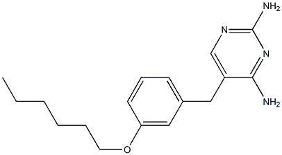 2,4-Diamino-5-[3-hexyloxybenzyl]pyrimidine Struktur