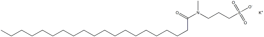 3-[N-(1-Oxoicosyl)-N-methylamino]-1-propanesulfonic acid potassium salt Struktur