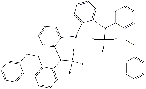 [2,2,2-Trifluoro-1-[2-(2-phenylethyl)phenyl]ethyl]phenyl sulfide Struktur