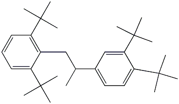 1-(2,6-Di-tert-butylphenyl)-2-(3,4-di-tert-butylphenyl)propane Struktur