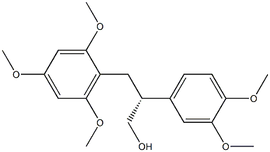 [R,(-)]-2-(3,4-Dimethoxyphenyl)-3-(2,4,6-trimethoxyphenyl)-1-propanol Struktur