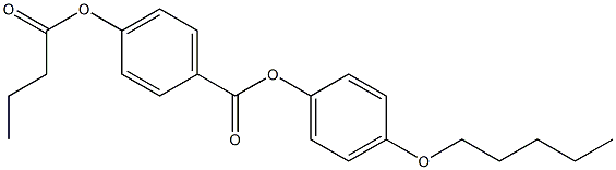 p-Butanoyloxybenzoic acid p-(pentyloxy)phenyl ester Struktur