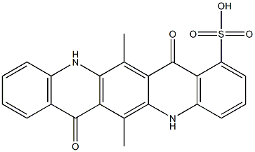 5,7,12,14-Tetrahydro-6,13-dimethyl-7,14-dioxoquino[2,3-b]acridine-1-sulfonic acid Struktur