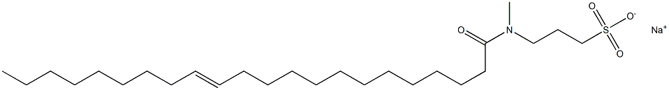 3-[N-[(E)-1-Oxo-13-docosen-1-yl]-N-methylamino]-1-propanesulfonic acid sodium salt Struktur