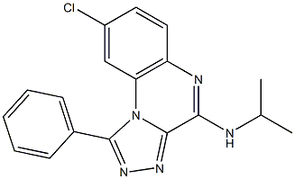 4-Isopropylamino-8-chloro-1-phenyl[1,2,4]triazolo[4,3-a]quinoxaline Struktur