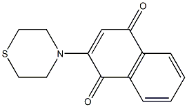 2-(Thiomorpholin-4-yl)-1,4-naphthoquinone Struktur