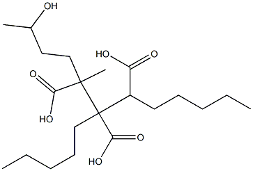 Butane-1,2,3-tricarboxylic acid 3-(3-hydroxybutyl)1,2-dipentyl ester Struktur