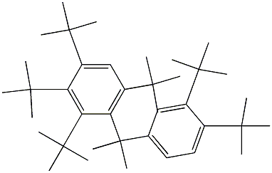 2-(2,3,4,6-Tetra-tert-butylphenyl)-2-(3,4-di-tert-butylphenyl)propane Struktur