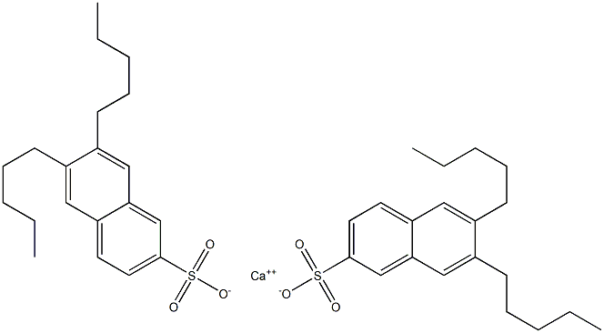 Bis(6,7-dipentyl-2-naphthalenesulfonic acid)calcium salt Struktur