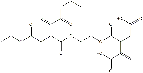 3,3'-[Ethylenebis(oxycarbonyl)]bis(1-butene-2,4-dicarboxylic acid diethyl) ester Struktur