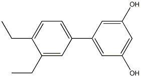 5-(3,4-Diethylphenyl)benzene-1,3-diol Struktur