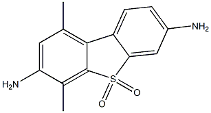 3,7-Diamino-1,4-dimethyldibenzothiophene 5,5-dioxide Struktur