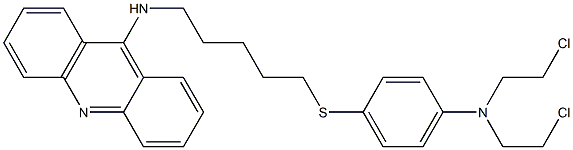 9-[5-[4-[Bis(2-chloroethyl)amino]phenylthio]pentylamino]acridine Struktur