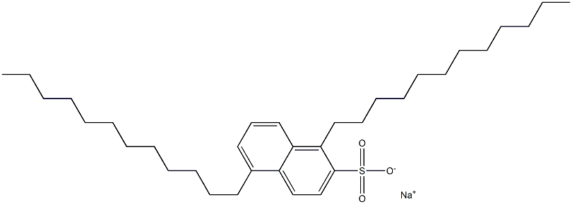 1,5-Didodecyl-2-naphthalenesulfonic acid sodium salt Struktur