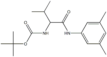 N-(3,5-Dimethylphenyl)-2-[(tert-butoxycarbonyl)amino]-2-isopropylacetamide Struktur