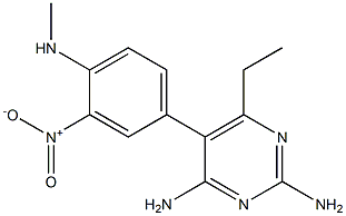 2,4-Diamino-6-ethyl-5-(3-nitro-4-(methylamino)phenyl)pyrimidine Struktur