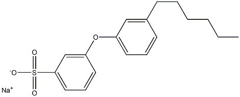 3-(3-Hexylphenoxy)benzenesulfonic acid sodium salt Struktur