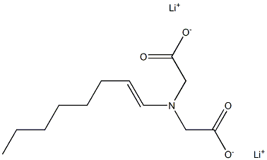 (1-Octenyl)iminodiacetic acid dilithium salt Struktur