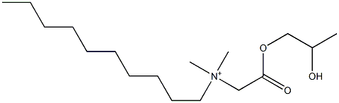 N-[(2-Hydroxypropoxy)carbonylmethyl]-N,N-dimethyl-1-decanaminium Struktur