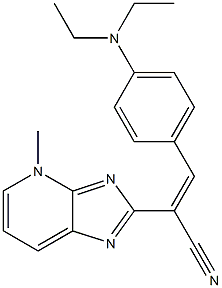 2-[4-Methyl-4H-imidazo[4,5-b]pyridin-2-yl]-3-(4-diethylaminophenyl)propenenitrile Struktur