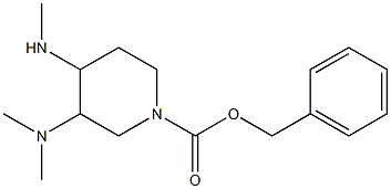 3-Dimethylamino-4-methylaminopiperidine-1-carboxylic acid benzyl ester Struktur