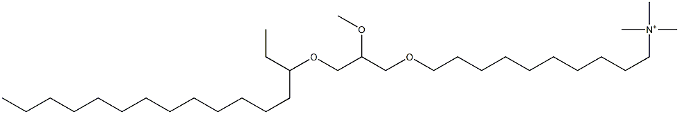 10-(3-Hexadecyloxy-2-methoxypropyloxy)-N,N,N-trimethyldecan-1-aminium Struktur