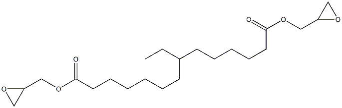 7-Ethyltetradecanedioic acid bis(oxiranylmethyl) ester Struktur